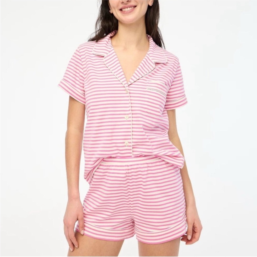 J Crew Factory Pink Striped Women's Pajama Set in Size 3x